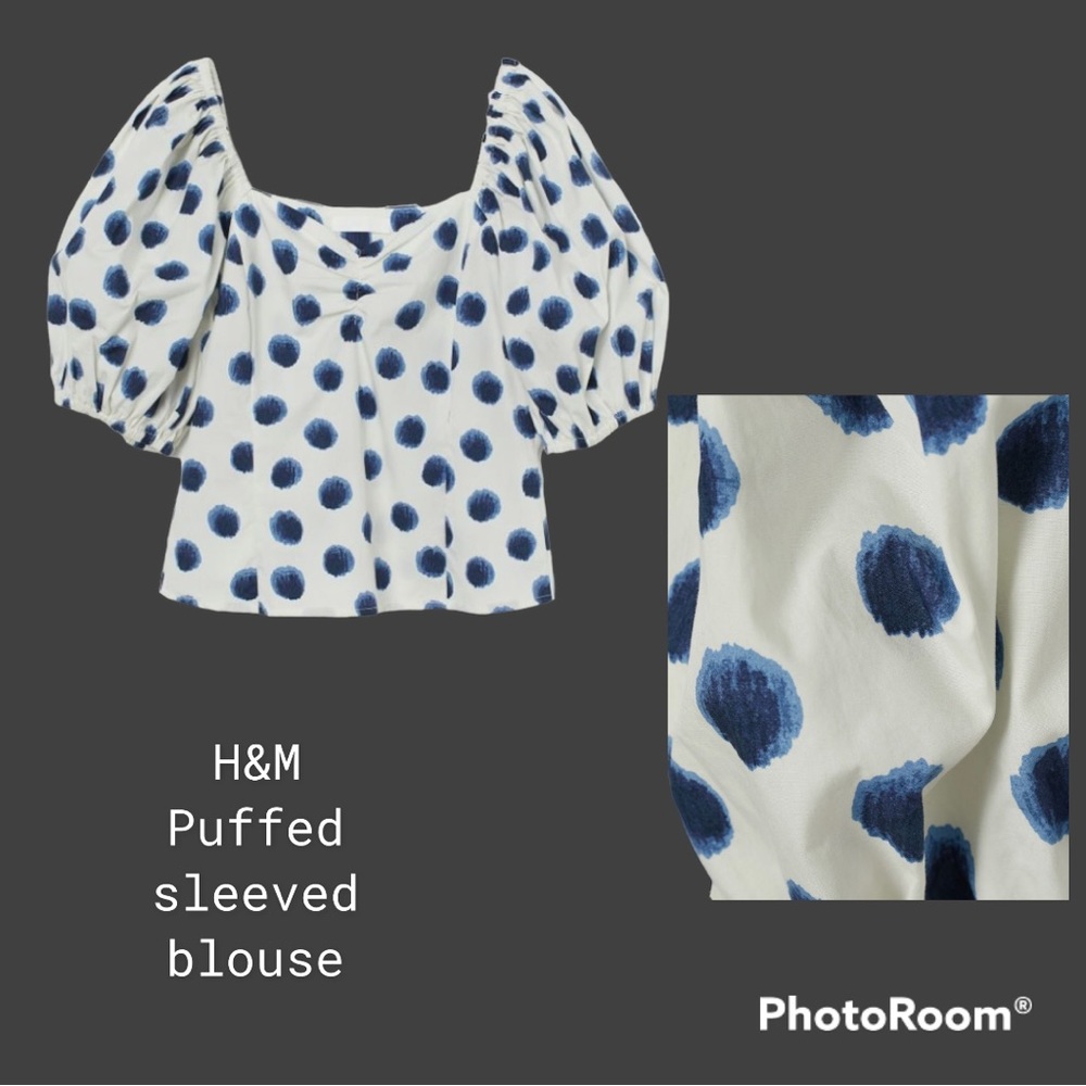 NWT H & M Puffed sleeved top SZ XL gorgeous 1st 3 pics are cover shots